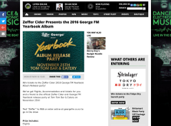 Win tickets to the Zeffer Cider 2016 George FM Yearbook Album Release party