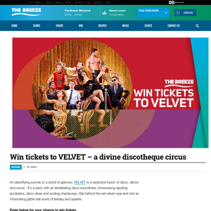 Win tickets to VELVET - a divine discotheque circus