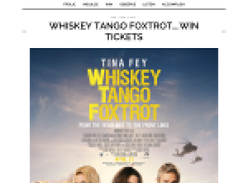 Win Tickets to Whiskey Tango Foxtrot
