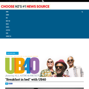 Win tickets to your choice of UB40 show and breakfast in bed