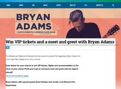 Win VIP tickets and a meet and greet with Bryan Adams