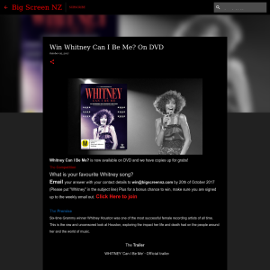 Win Whitney Can I Be Me? On DVD