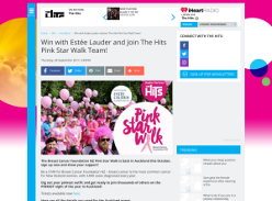 Win with Estée Lauder and Join The Hits Pink Star Walk Team