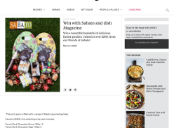 Win with Sabato and dish Magazine