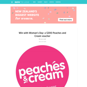 Win with Woman's Day: a $200 Peaches and Cream voucher