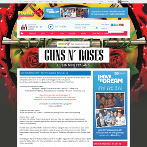 Win your More FM Ticket to Guns N? Roses in NZ
