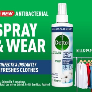 Win 1-year supply of Dettol Antibacterial Spray and Wear