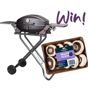 Win Meadow Mushrooms White Flats and a portable BBQ
