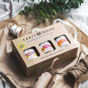 Win 1 of 3 nut-butter gift packs by Forty Thieves