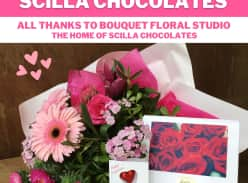 Win Bouquet Floral Studio and Scilla Chocolates