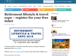 Free ticket to Retirement lifestyle & travel expo