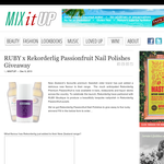 RUBY x Rekorderlig Passionfruit Nail Polishes 