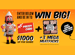 Win a $1,000 Prezzy Card and Mega Meat Packs - Mad Butcher