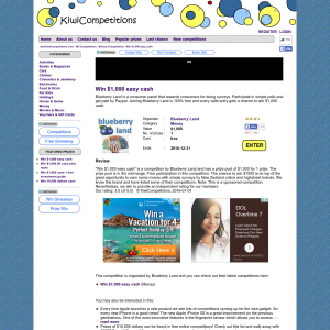Win $1,000 easy cash