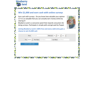 Blueberry Land Win 1 000 Easy Cash Competitions Co Nz - competitions co nz forum surveys win 1 000 easy cash