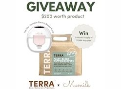 Win 1 Month Supply of Terra Nappies and the Ella Portable Electric Breast Pump