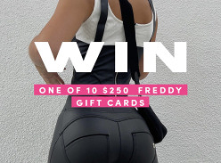 Win 1 of 10 $250 Freddy Gift Cards