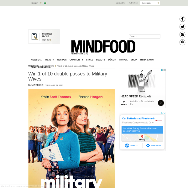 Win 1 of 10 double passes to Military Wives