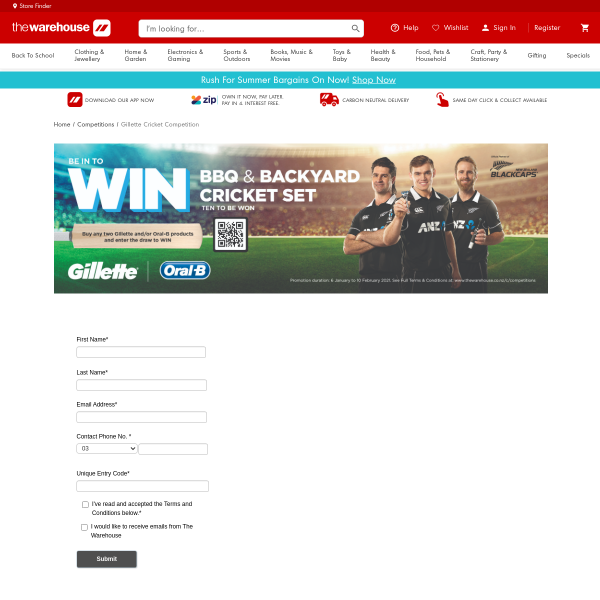 Win 1 of 10 prizes of a BBQ and Backyard Cricket Set