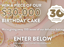 Win 1 of 100 cakes to be given away