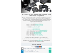 Win 1 of 11 EVGA Gaming Prizes