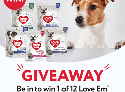 Win 1 of 12 Love Em’ Dog Treats Packs