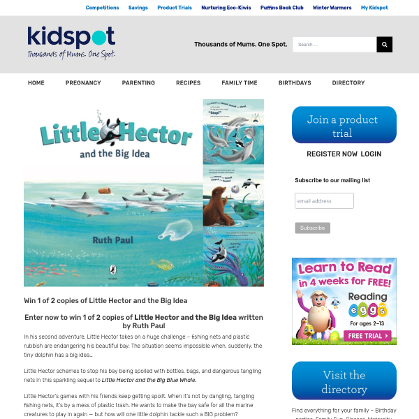 Win 1 of 2 copies of Little Hector and the Big Idea
