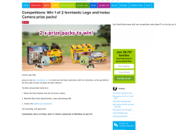 Win 1 of 2 farmtastic Lego and Instax Camera prize packs