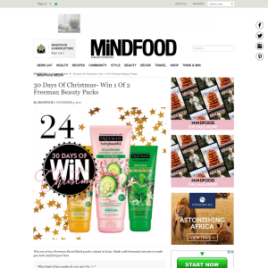 Win 1 Of 2 Freeman Beauty Packs