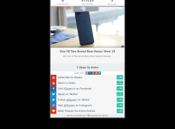 Win 1 of 2 Honor View 10 Smartphones
