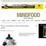 Win 1 of 2 Made in Movember prize packs