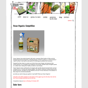 Win 1 of 2 Ocean Organics Seaweed Concentrate Gift Packs and a bottle of Liquid Comfrey - Organic Edible Garden