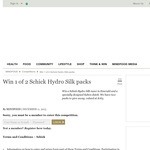 Win 1 of 2 Schick Hydro Silk packs