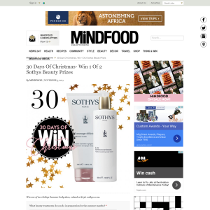 Win 1 Of 2 Sothys Beauty Prizes