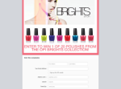 Win 1 of 20 OPI nail polishes from the Brights Collection
