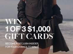 Win 1 of 3 $1k Decjuba Gift Cards