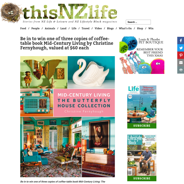 Win 1 of 3 copies of coffee-table book Mid-Century Living by Christine Fernyhough