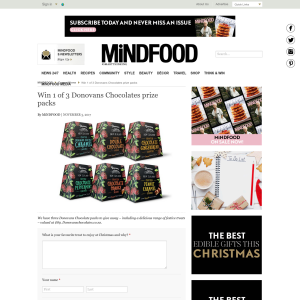 Win 1 of 3 Donovans Chocolates prize packs