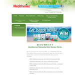 Win 1 of 3  Healtheries Naturally Slim Starter Packs