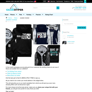 Win 1 of 3 jackets of your choice from GearHyper latest collection