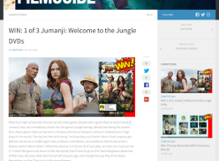 Win 1 of 3 Jumanji: Welcome to the Jungle DVDs
