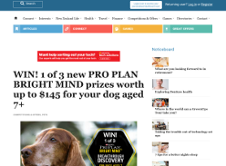 Win 1 of 3 new PRO PLAN BRIGHT MIND prizes