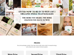 Win 1 of 3 Organic India Tea Packages