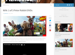 Win 1 of 3 Peter Rabbit DVDs
