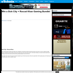 Win 1 of 3 Sick City & Roccat Khan Pro Gaming Headset Bundles