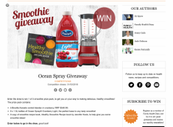 Win 1 of 3 smoothie prize pack