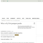 Win 1 of 3 Vet pamper packs