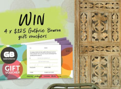 Win 1 of 4 $125 Guthrie Bowron gift vouchers