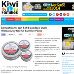 Win 1 of 4 Goodbye Ouch 'Ridiculously Useful' Summer Pack