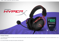 Win 1 of 4 HyperX Cloud Alpha Headset & $100 PvP Live Play Bonus Bundles
